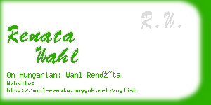 renata wahl business card